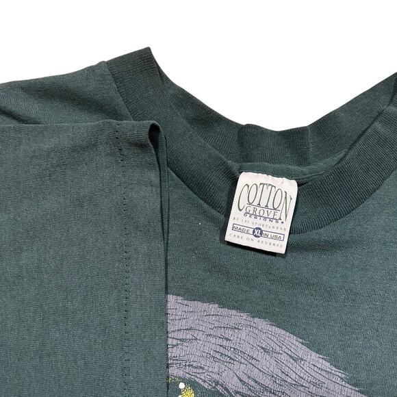 Vintage 90s Bald Eagle Graphic T-Shirt USA Nature Wildlife Tee - Picture 3 of 4